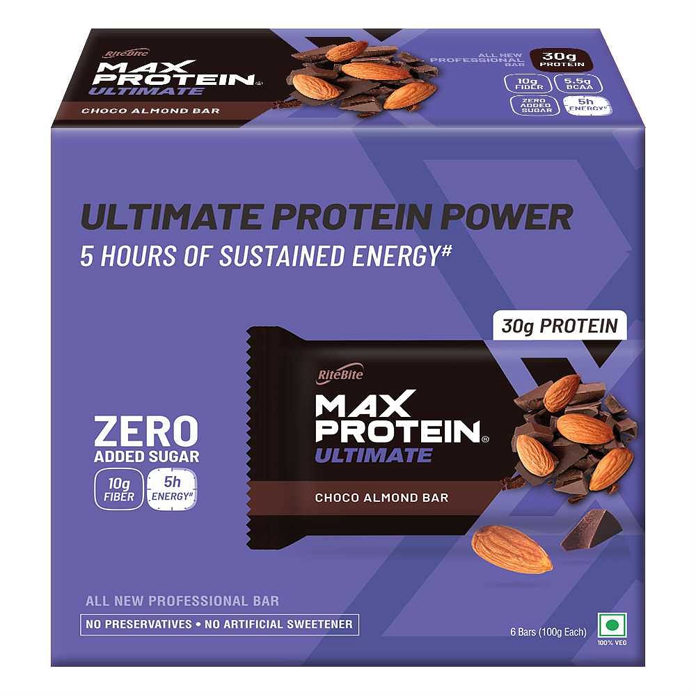 

RiteBite Max Protein Ultimate Choco Almond (Pack of 6), 600 g
