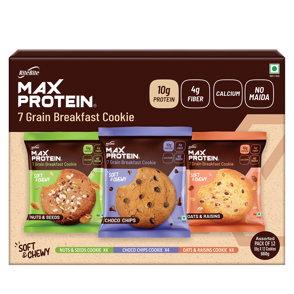 Ritebite Max Protein Cookies Assorted Choco Chips X Nuts Seeds X