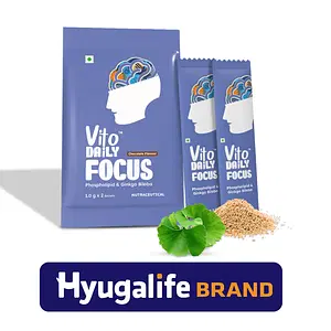 Vito Daily Focus direct to mouth powder blend of Phosphatidylserine and Ginkgo Biloba, promotes overall brain health
