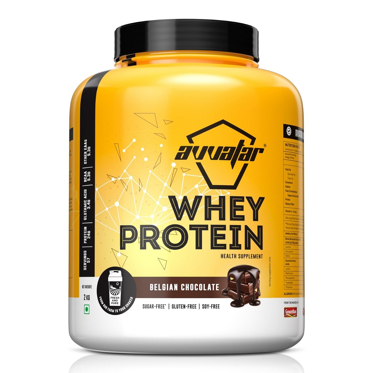 

Avvatar Whey Protein - Belgian Chocolate 2 KG