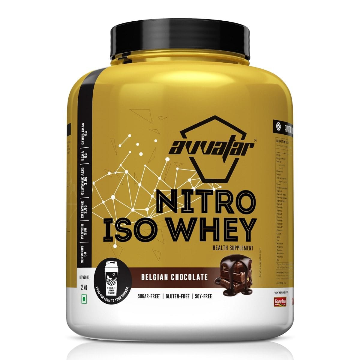 Avvatar Nitro Iso Whey 2kg | 50 Servings | 28g Protein | Sugar free | Gluten free | Soy free-picture-10