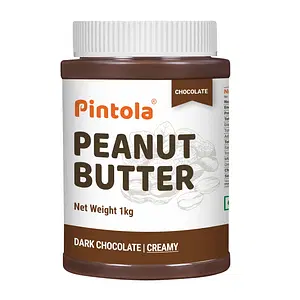 Pintola Choco Spread Peanut Butter Made with premium quality peanuts & blended with rich dark chocolate | Non GMO, Naturally Gluten Free, Zero Cholesterol | Creamy