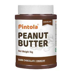 Pintola Choco Spread Peanut Butter Made with premium quality peanuts & blended with rich dark chocolate | Non GMO, Naturally Gluten Free, Zero Cholesterol | Crunchy