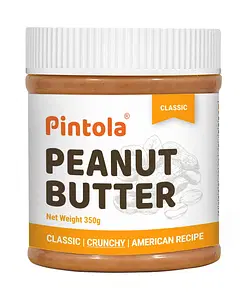 Pintola Classic Peanut Butter Made With Finest Grade Peanut Butter | Source of High Protein | Non GMO, Naturally Gluten Free, Zero Cholesterol | Crunchy