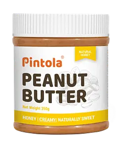 Pintola All Natural Honey Peanut Butter Made With Real Peanut & Honey| Naturally Gluten-Free, Zero Added Sugar| Natural Sweet, Creamy