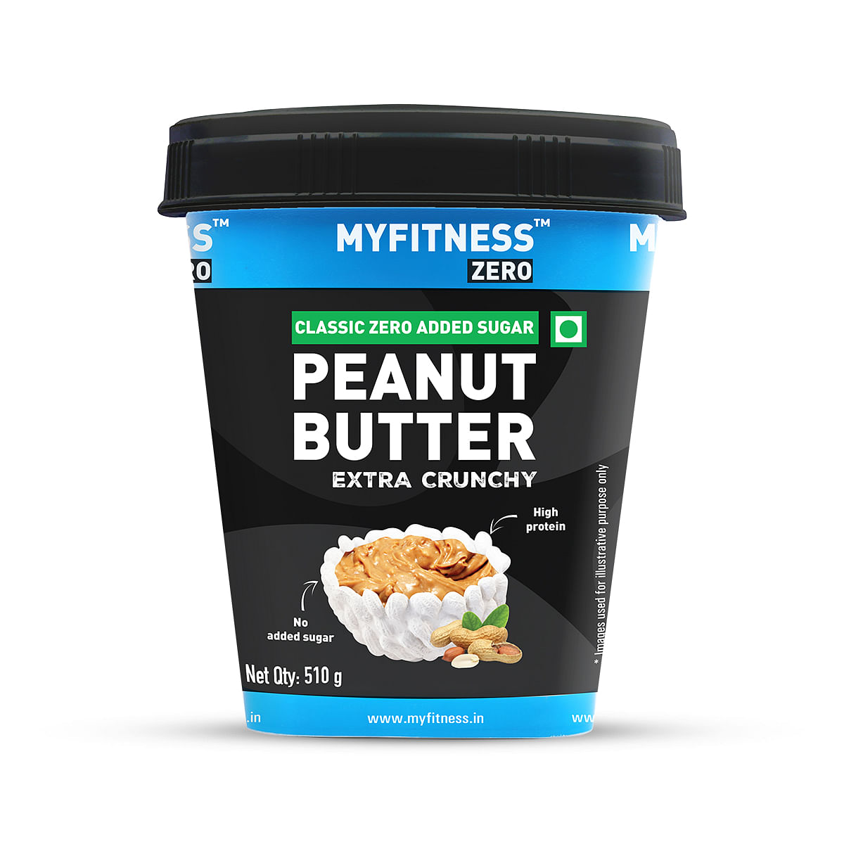 

MYFITNESS Zero Classic Zero Added Sugar Peanut Butter Extra Crunchy 510g