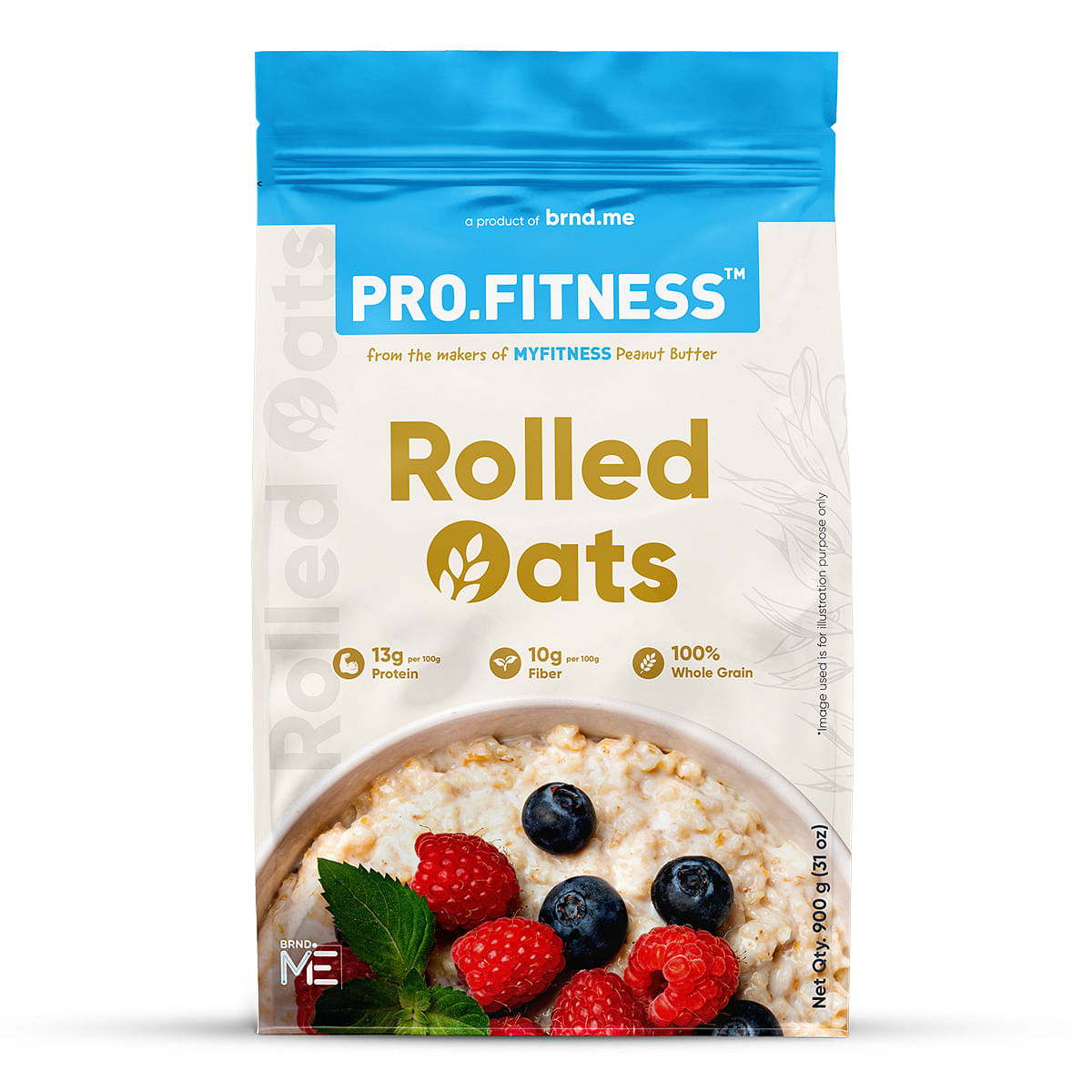

PRO.FITNESS 100% Wholegrain Rolled Oats 900g