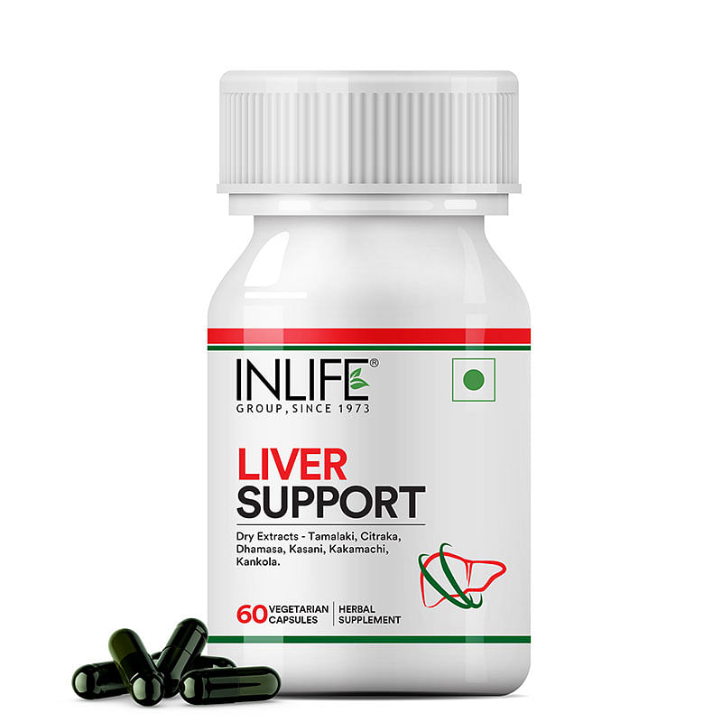 

Inlife Liver Care/Cleanse Support Active Formula & Detoxifier, Ayurvedic Herbs 500 mg - 60 Veg Capsules