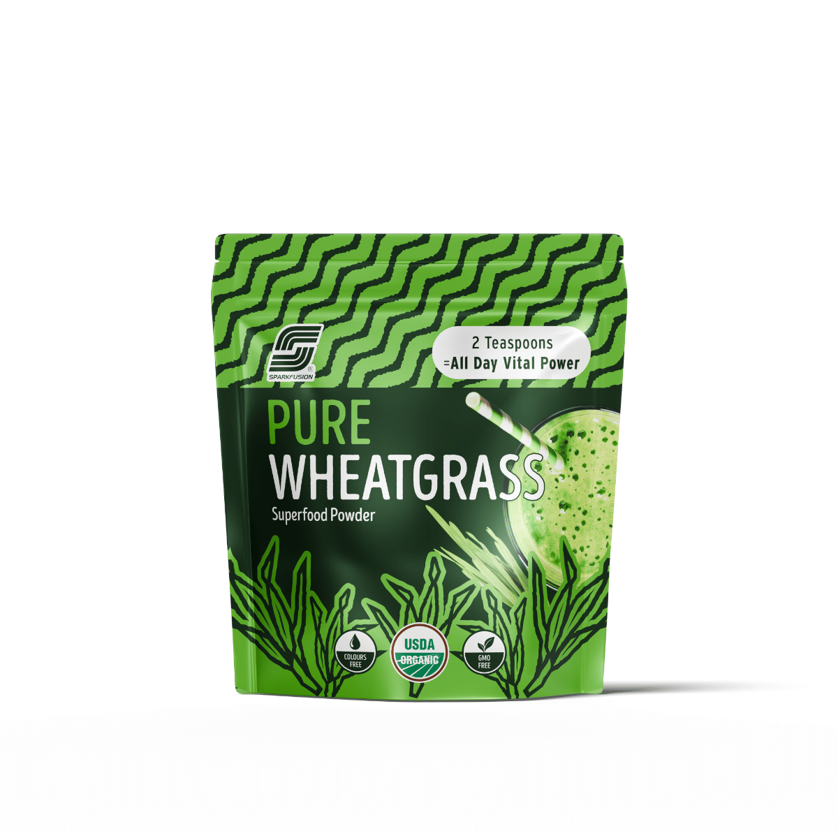 

Sparkfusion 100% Pure Wheatgrass Powder 100Gm | Green Superfood Powder for Smoothies | Wheat Grass Juice Organic | Immunity booster For Men And Women