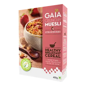 Gaia Crunchy Muesli - Strawberry 400g