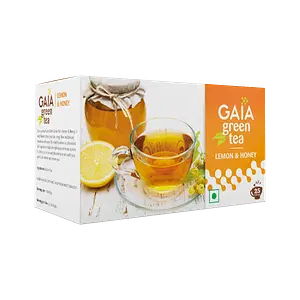 Gaia Green Tea + Lemon & Honey- 25 Tea Bags