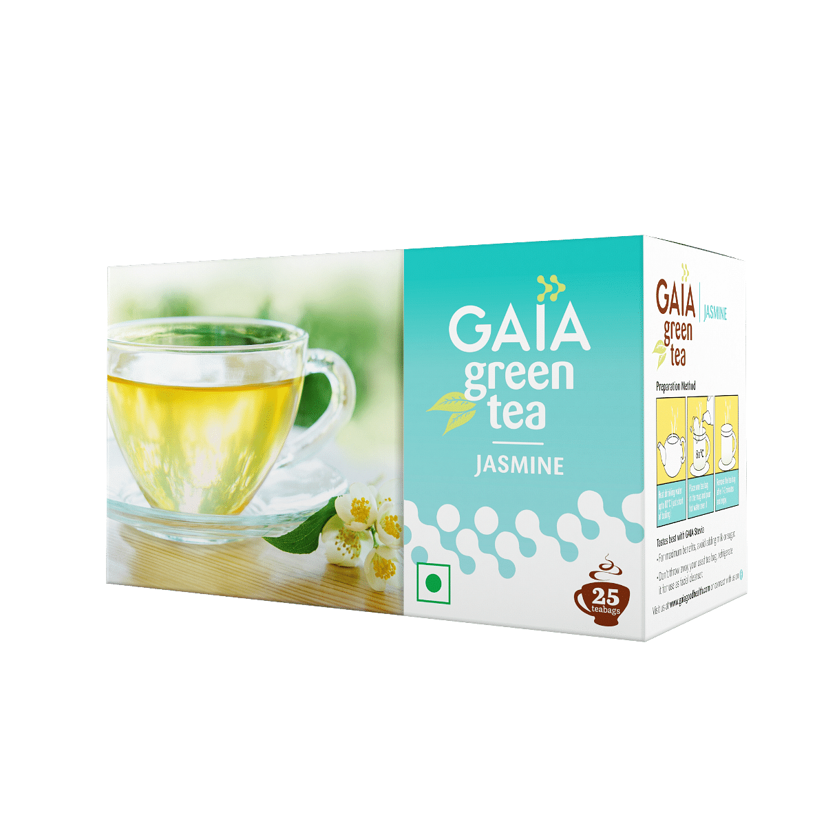 

Gaia Green Tea + Jasmine-25 Tea Bags