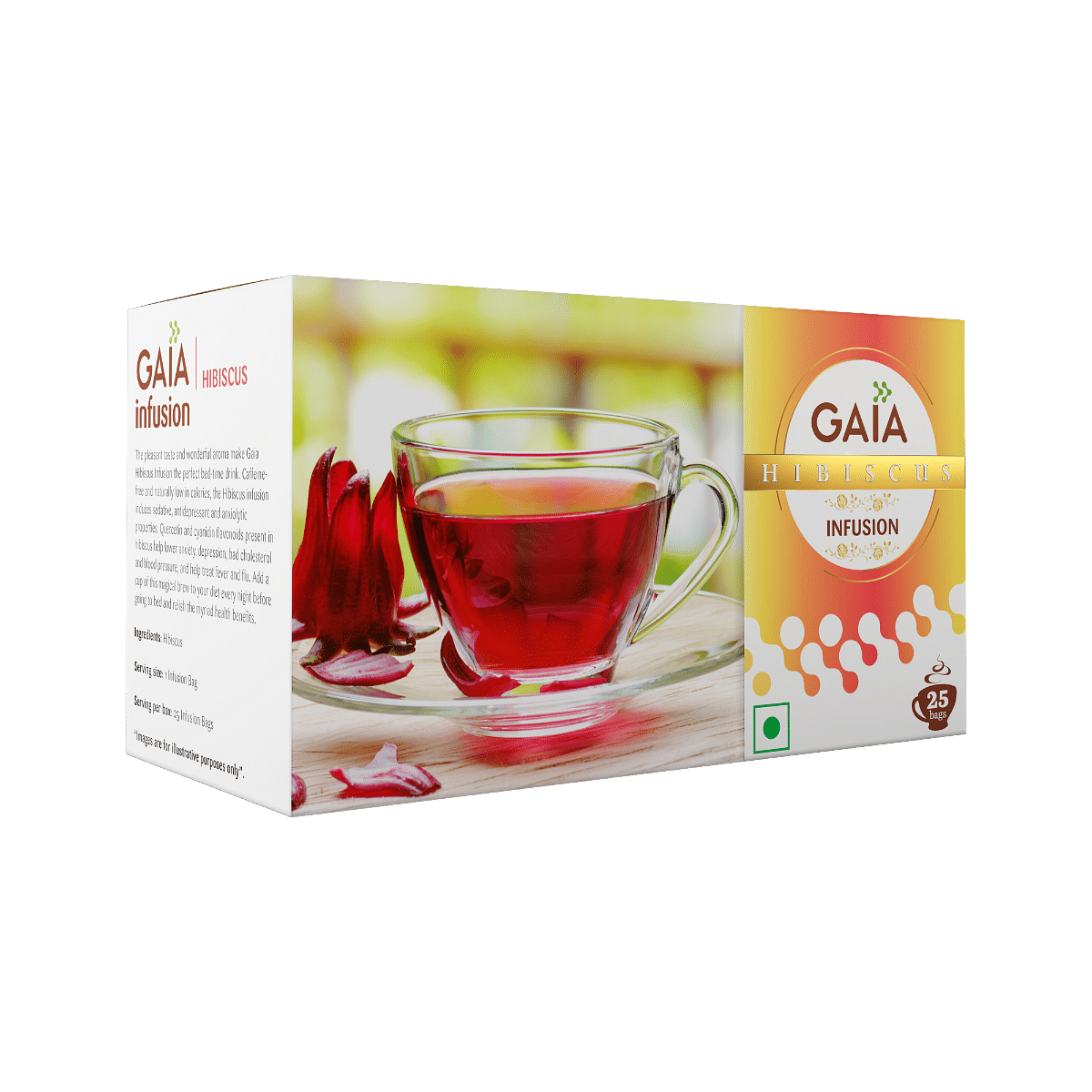 

Gaia Infusion Hibiscus 25 Tea Bags