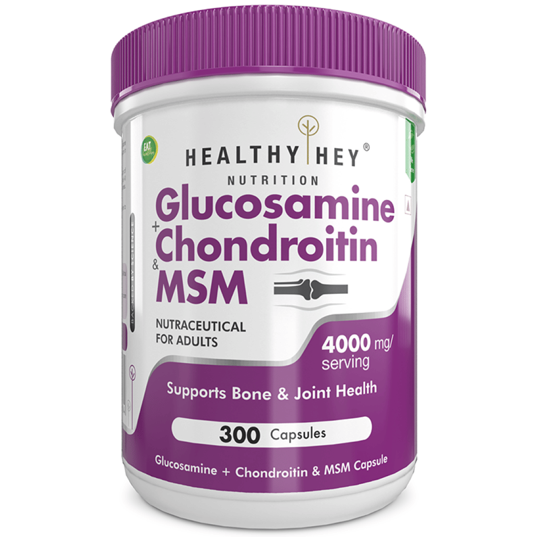 HealthyHey Nutrition Double Strength Glucosamine Chondroitin and MSM