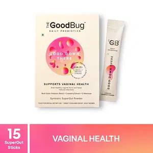 The Good Bug Good Down There SuperGut Powder for Women | Pre & Probiotic Supplement that Helps Reduce UTIs & Other Vaginal Infections |15 Days Pack