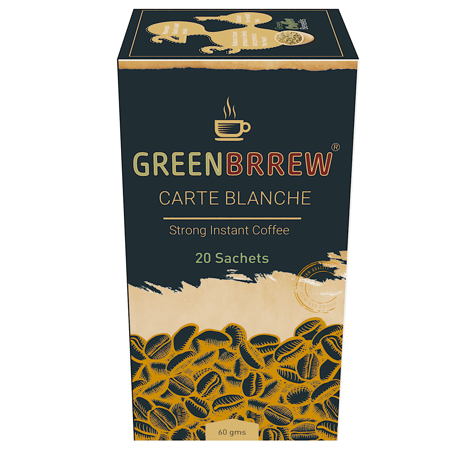 Greenbrrew Instant Green Coffee Strong 20 Sachets