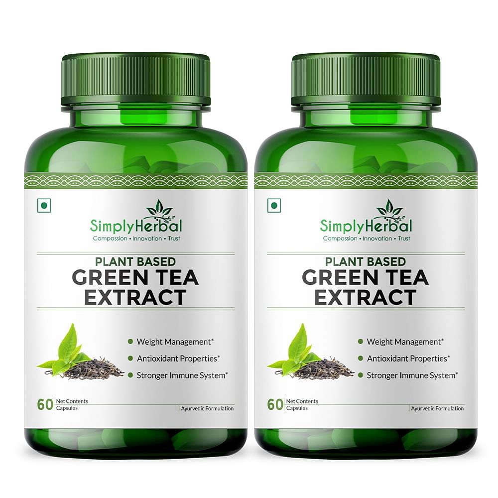 

Simply Herbal 100% Natural Potent Green Tea Extract 500 Mg Metabolism Booster Supplement Capsule Support Healthy Weight Management & Promote Appeti...