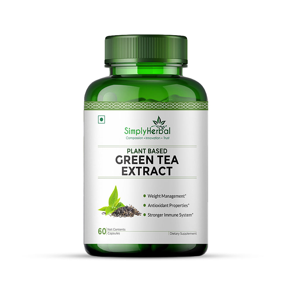 

Simply Herbal 100% Natural Potent Green Tea Extract 500 Mg -60 Capsule
