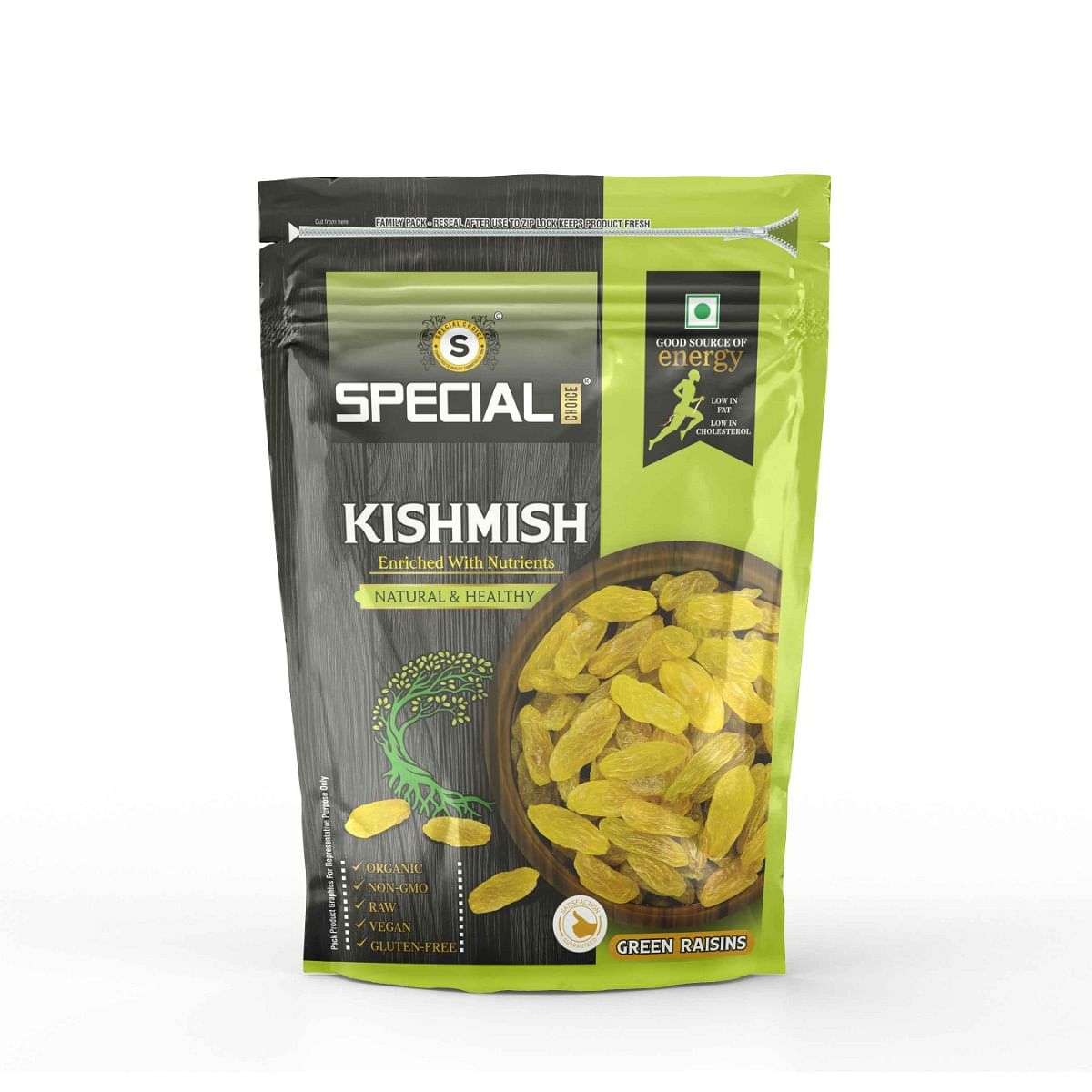 

Special Choice Kishmish (Green Raisins) Round 250g x 4