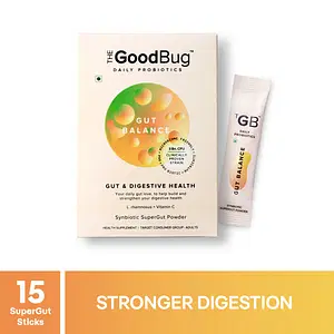 The Good Bug Gut Balance SuperGut Stick for Healthy Digestion | Pre & Probiotic Supplement for Men & Women |15 Days Pack