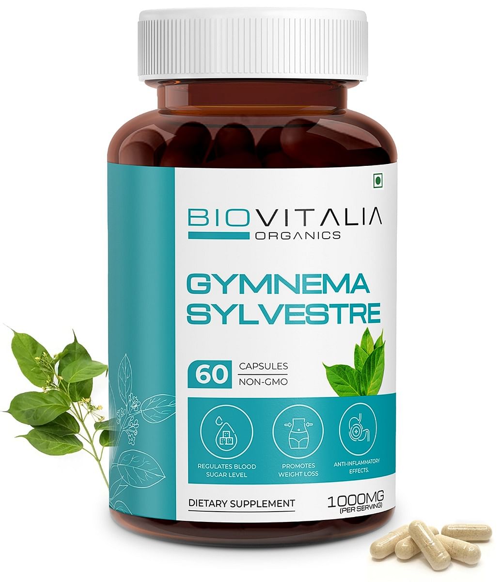 

BIOVITALIA ORGANICS Gymnema Sylvestre Capsules for Help in Weight Loss | Control Blood Sugar Level (60 Capsules)