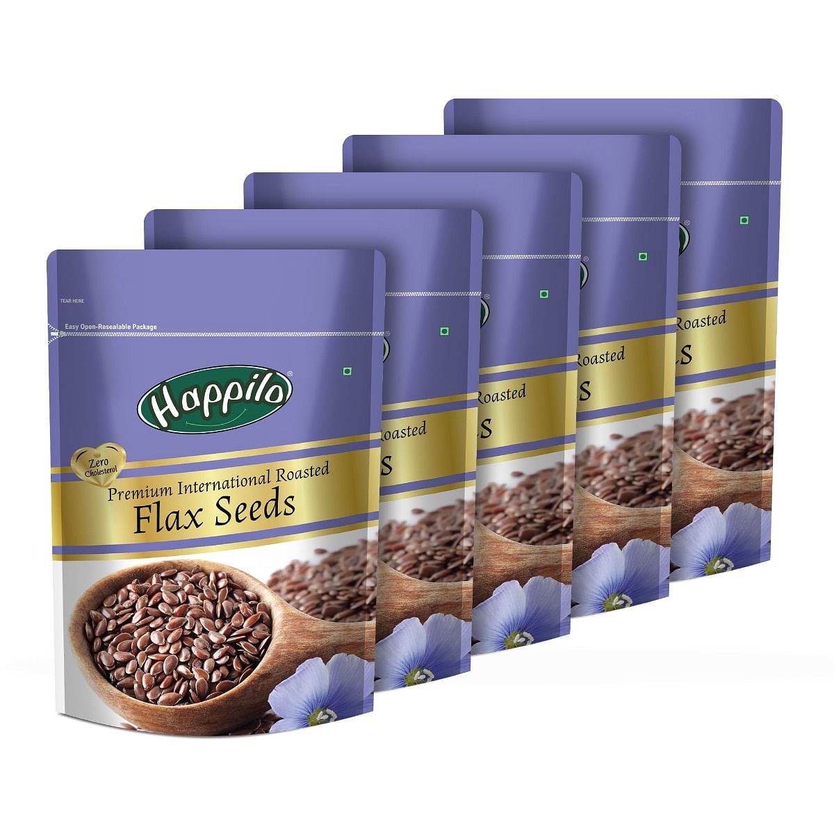 

Happilo Premium Authentic Flax seeds Roasted 250g (Pack of 5)