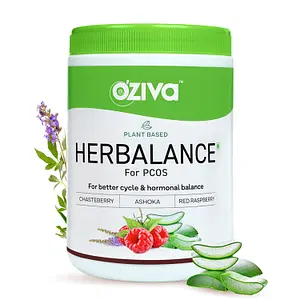 Oziva Plant Based Herbalance For Pcos For Women With Myo-Inositol, Chasteberry, Shatavari, Pcos Supplements For Women Promoting Better Cycle & Hormonal Balance