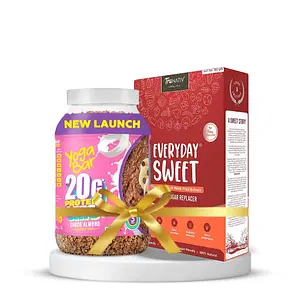 TruNativ Everyday Sweet 150gm & Yogabar 20g High Protein Oats 850g Choco Almond Oatmeal | Pack of 2 Combo