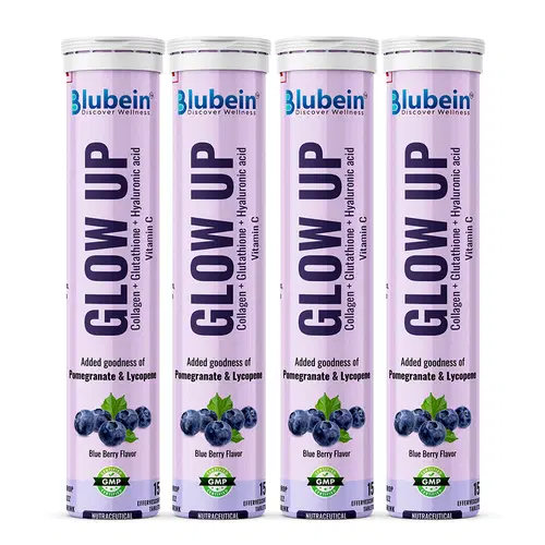Blubein Glow Up Radiant Skin Care Drink | 1000mg Marine Collagen with Glutathione & Vitamin C for Youthful Skin