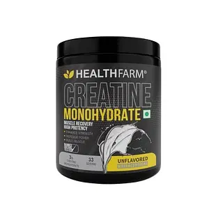 Healthfarm Creatine Monohydrate Powder - 3g of Micronized Creatine Powder per Serving, Creatine Pre Workout, Creatine for Building Muscle, Creatine Monohydrate 100g (100 Grams - 0.22 lbs) (100 Gram)