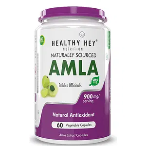 HealthyHey Nutrition Amla Extract 50:1 - Equivalent to 25g Amla Powder - 60 Veg. Capsules