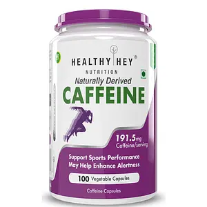 HealthyHey Caffeine Capsules -100 Veg Capsules 