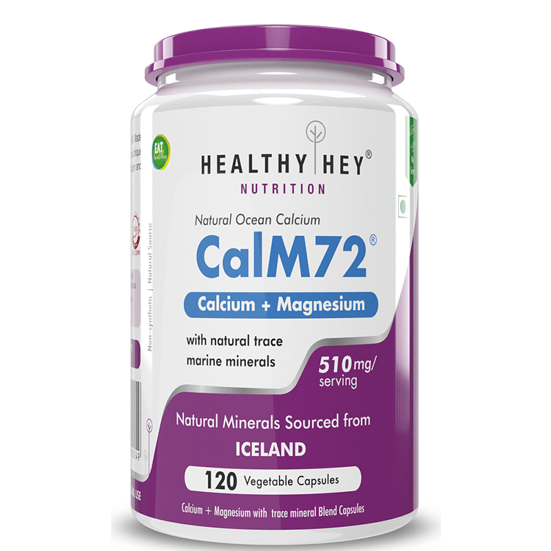 

HealthyHey Nutrition 100% Natural Ocean Calcium & Magnesium with Natural Trace Minerals 120 Veg. Capsules