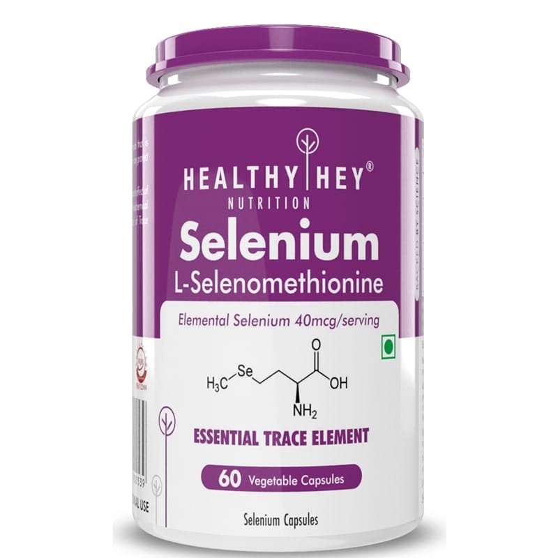HealthyHey Nutrition Selenium Capsules, 40mcg, Non-GMO & Superior Absorption
