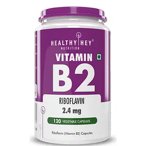 HealthyHey Nutrition Vitamin B2 - Riboflavin 2.4mg - 120 Veg Capsules