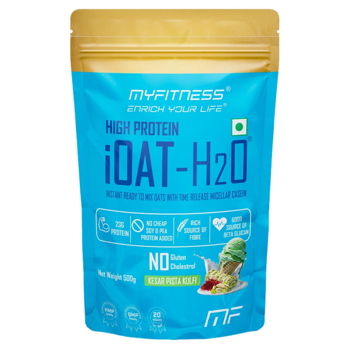 

MYFITNESS ® Enrich Your Life Enrich Your Life High Protein iOAT H2O, Kesar Pista Kulfi 500g
