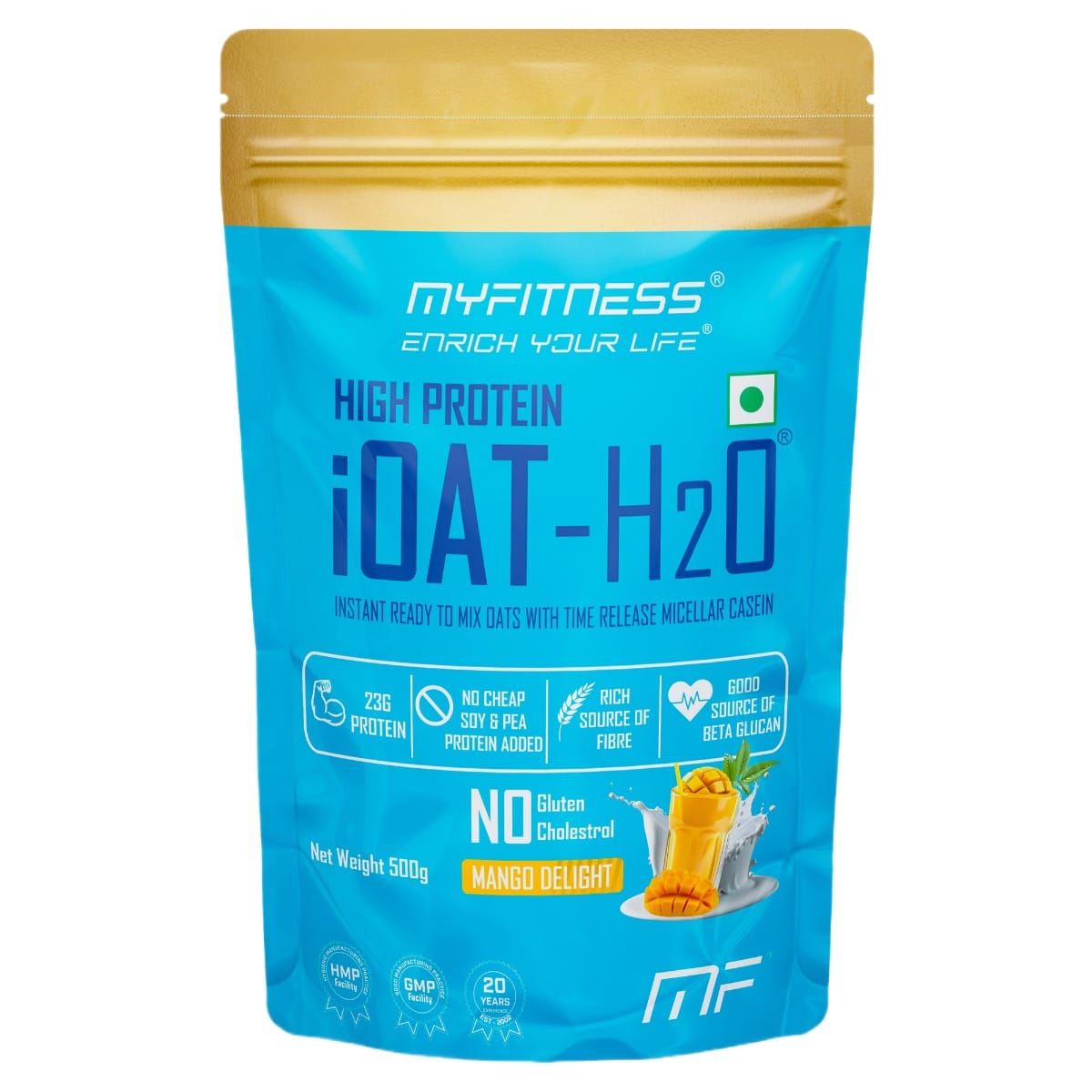 

MYFITNESS ® Enrich Your Life Enrich Your Life High Protein iOAT H2O, Mango Delight 500g