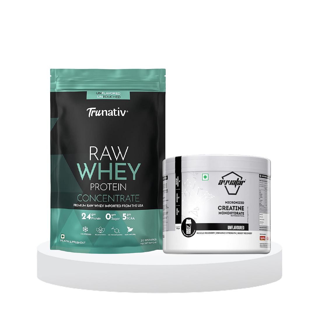 

TruNativ Raw Whey Protein Concentrate 907g + Avvatar Creatine Unflavoured 100gm