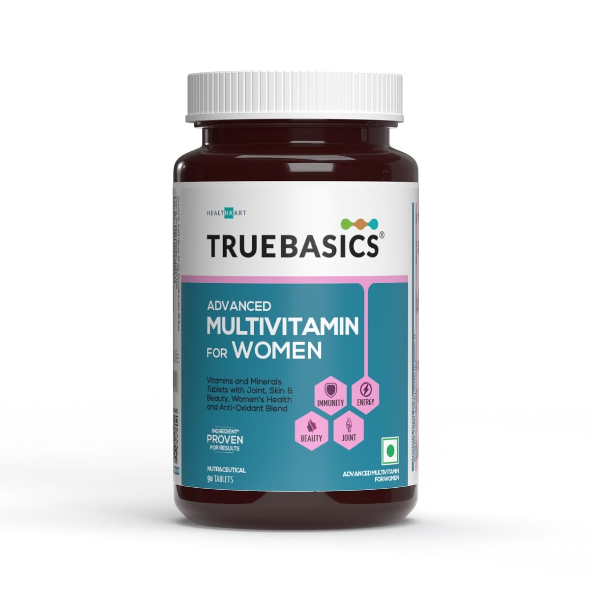 

TrueBasics Advanced Multivitamin for Women, For Energy, Immunity and Joints, Maintains Hormonal Balance, Clinically Researched Ingredients, 90 Mult...
