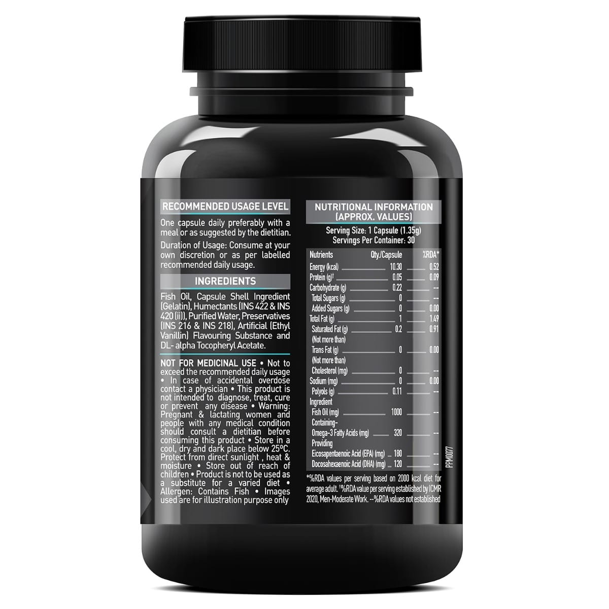 MuscleBlaze MB Omega 3 Fish Oil 1000 mg, India's Only Labdoor USA