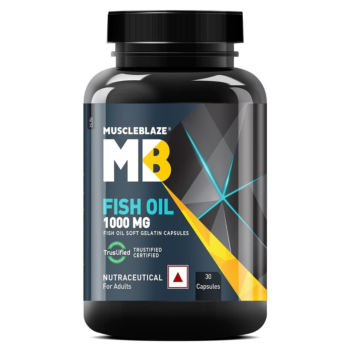 

MuscleBlaze MB Omega 3 Fish Oil 1000 mg, India's Only Labdoor USA Certified for Purity & Accuracy with 180 mg EPA and 120 mg DHA, 30 Capsules