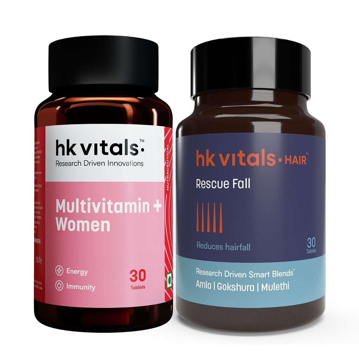 

HK Vitals Multivitamin Plus Women (30 Tablets) with Hair Rescue Fall, 30 Tablets | Daily Multivitamin for Women | For Energy, Joints, Skin & Hair
