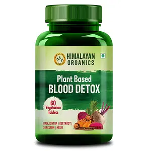 Himalayan Organics Blood Detox | Beetroot Curcumin Manjistha Extracts | Pimple & Acne Control | Natural Purifier & Cleanser – 60 Tablets