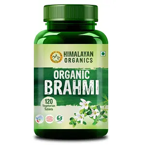 Himalayan Organics Organic Brahmi Tablets | Pure Herbs for Mind Wellness | Helps Improves Alertness (120 Tablets)