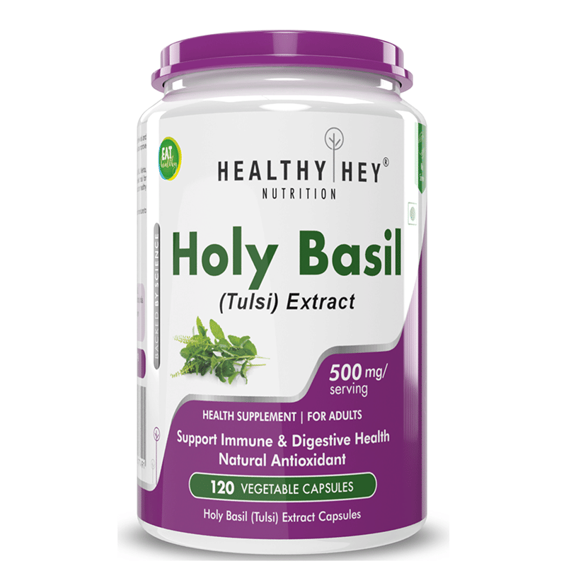 HealthyHey Tulsi Extract (Holy Basil Extract) Supports Stress and