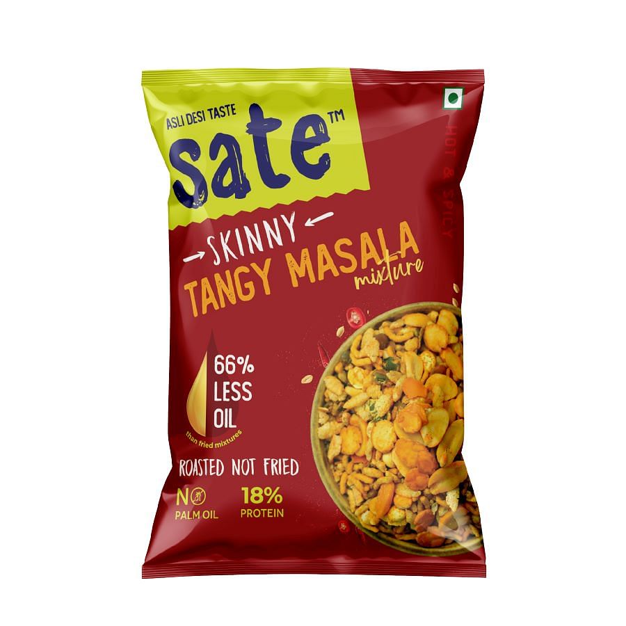 

SATE Skinny Tasty Roasted Tangy Masala Mixture with 66% Less Oil, 18g protein & 8g dietary fibre (in every 100g of mixture),No Palm Oil,No Artifici...