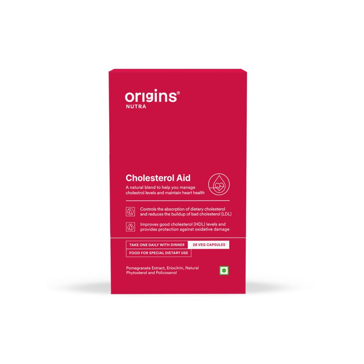 

Origins Nutra Cholesterol Aid |Cholesterol Balance, Helps Reduce LDL, Boosts HDL |Plantsterols, Pomegranate Extract, Eriocitrin, Policosonal | Vega...