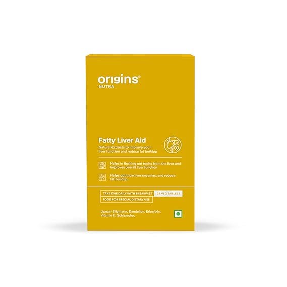 

Origins Nutra Fatty Liver Aid |Support Healthy Liver and Detox | Milk Thistle, Dandelion Extract, MAXSHIELD | GMP Certified | For Men & Women | 28 ...