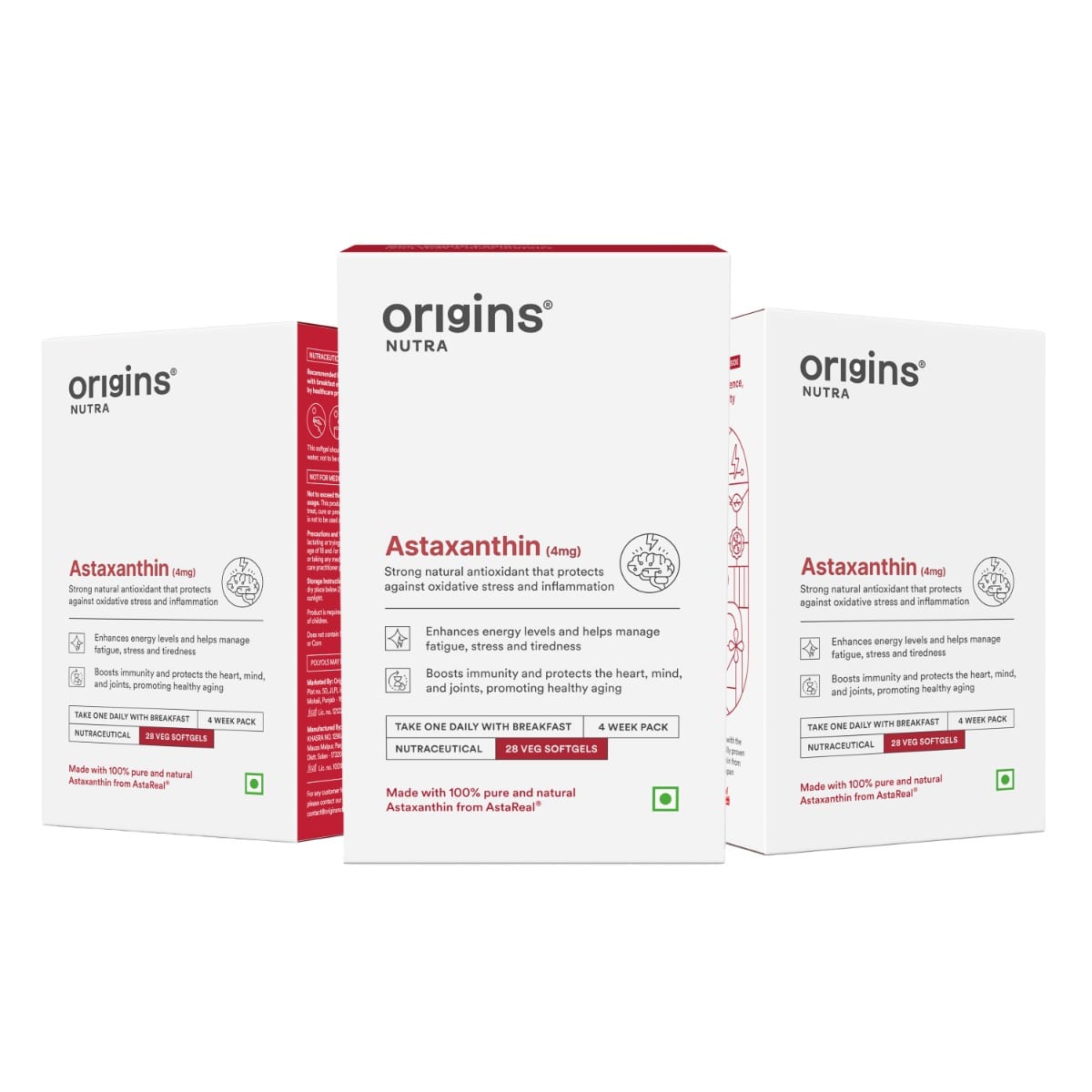 

Origins Nutra Astaxanthin | Super Antioxidant, UV Protection, Heart, Skin & Eye Health, Joint Support | AstaReal® | GMP Certified| Non-GMO | For Me...