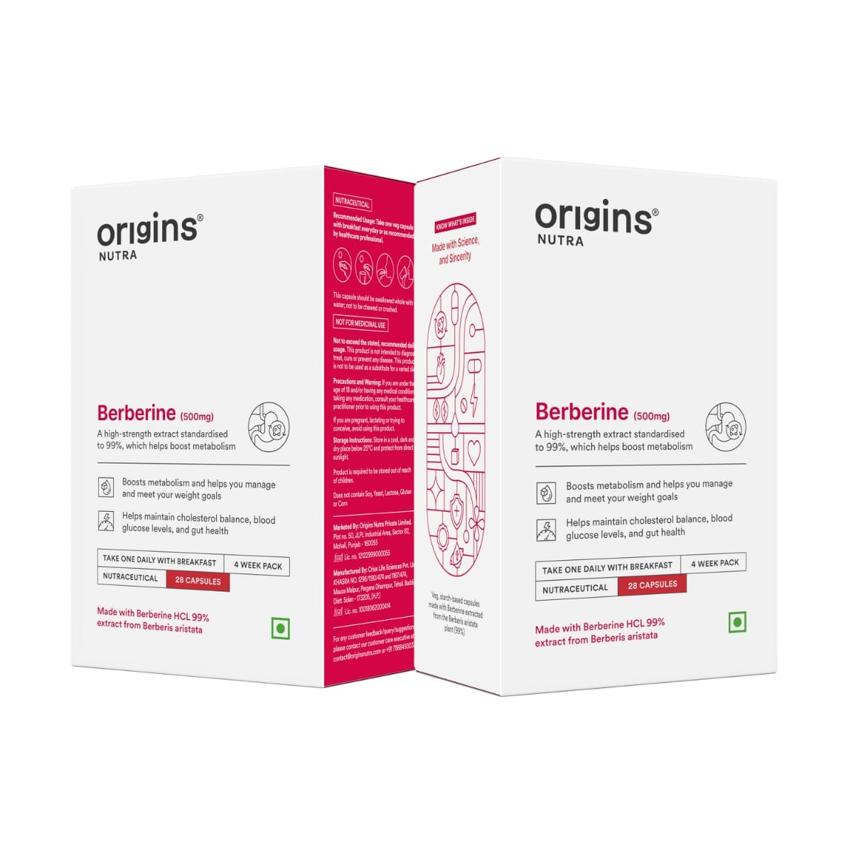 

Origins Nutra Berberine |Boost Metabolism & Energy Levels, Help Manage Blood Sugar |Berberine |GMP Certified | For Men & Women | 28 Veg Capsules Pa...